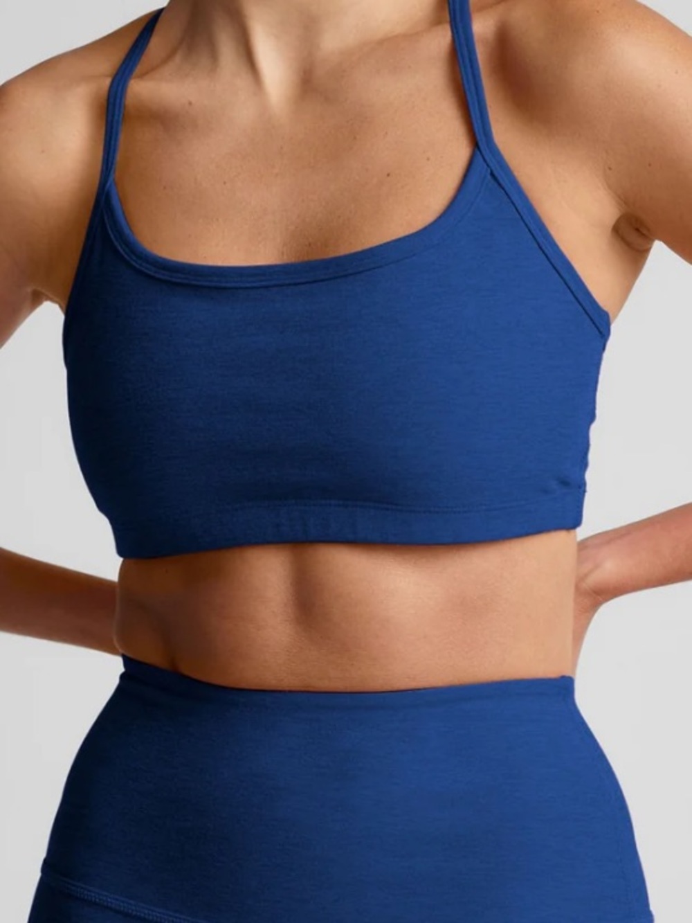 Beyond Yoga Slim Racerback Blue Sports Bra Size XL